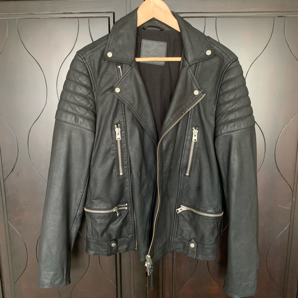 All Saints Leather Moto Jacket